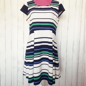 HANNI Striped A-Line Dress
